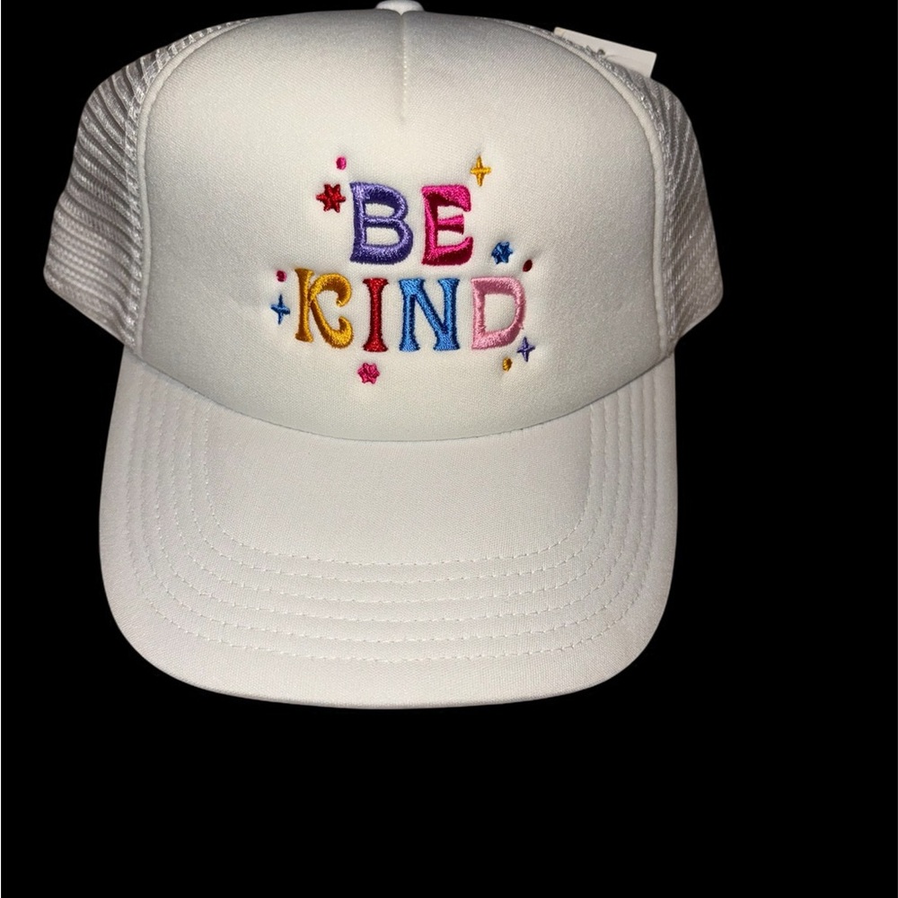 Katydid White 'Be Kind' Embroidered Hat